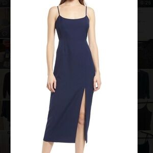 Wayf Diana Camisole Evening Dress, Navy